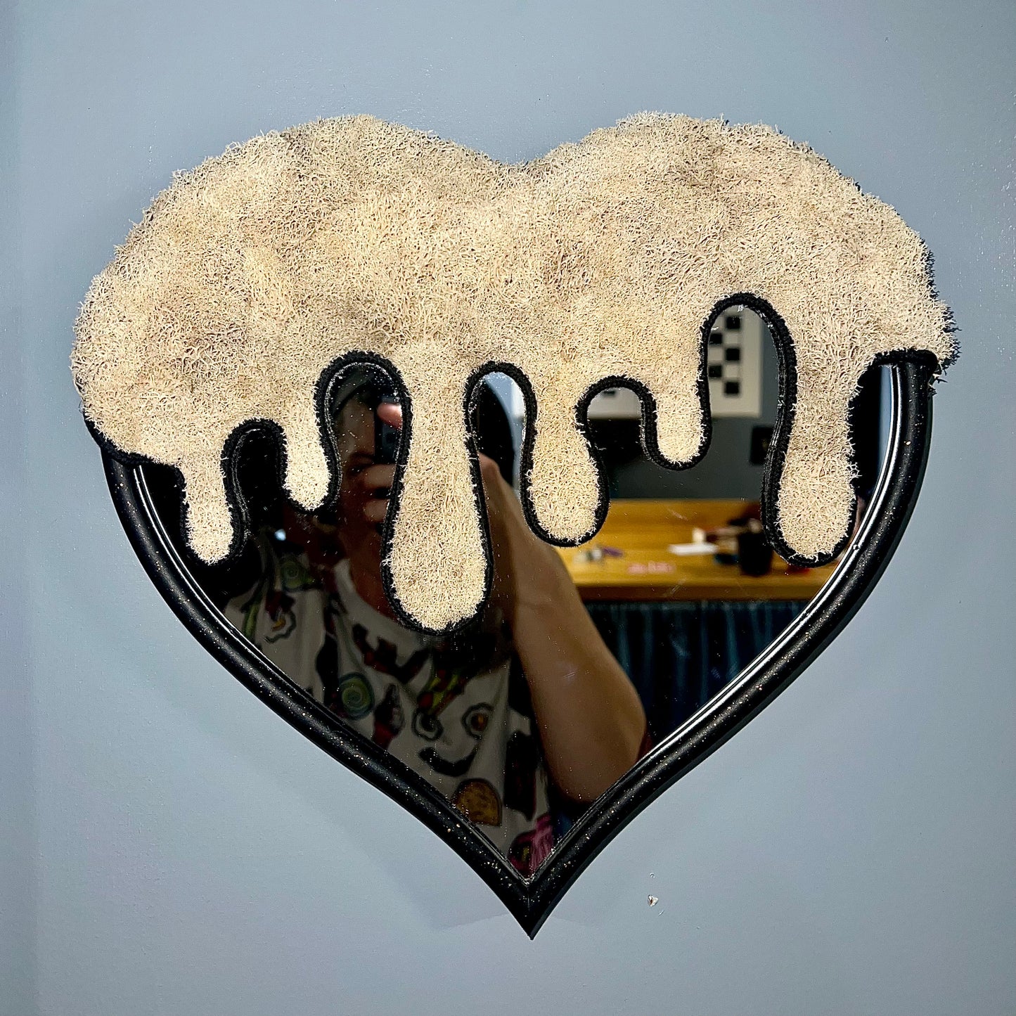 Frosted Heart Mirror