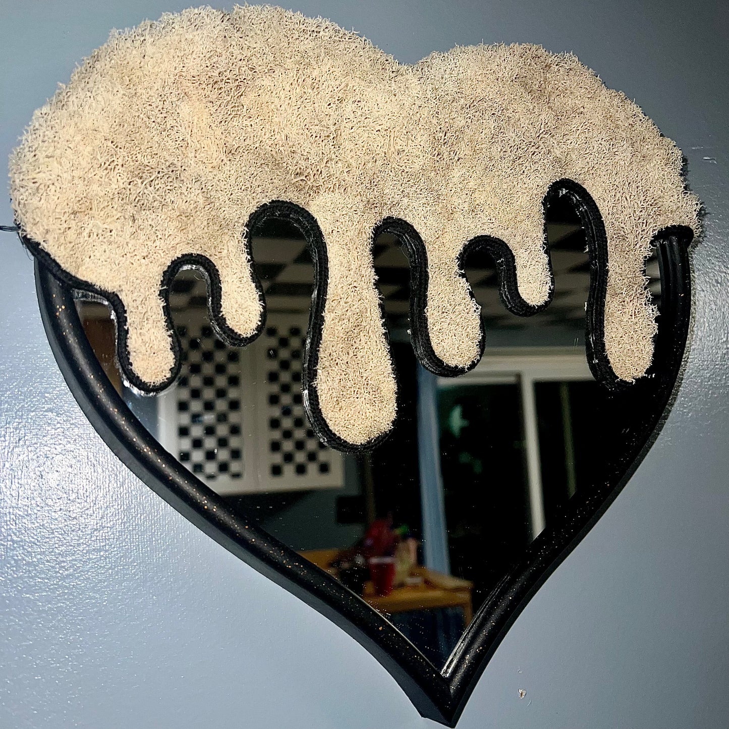 Frosted Heart Mirror