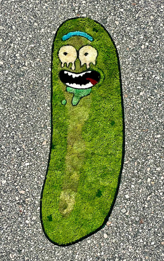 rick and morty pickle rick animation adultswim adult cartoon dark humor one of a kind artwork moss real plants